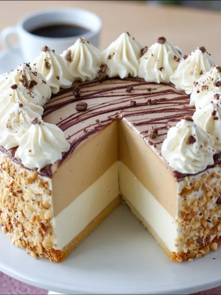 Elegant Coffee Cream Cake First Image