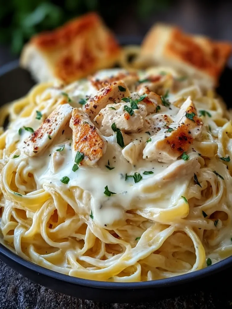 Creamy Chicken Alfredo Pasta Dish First Image