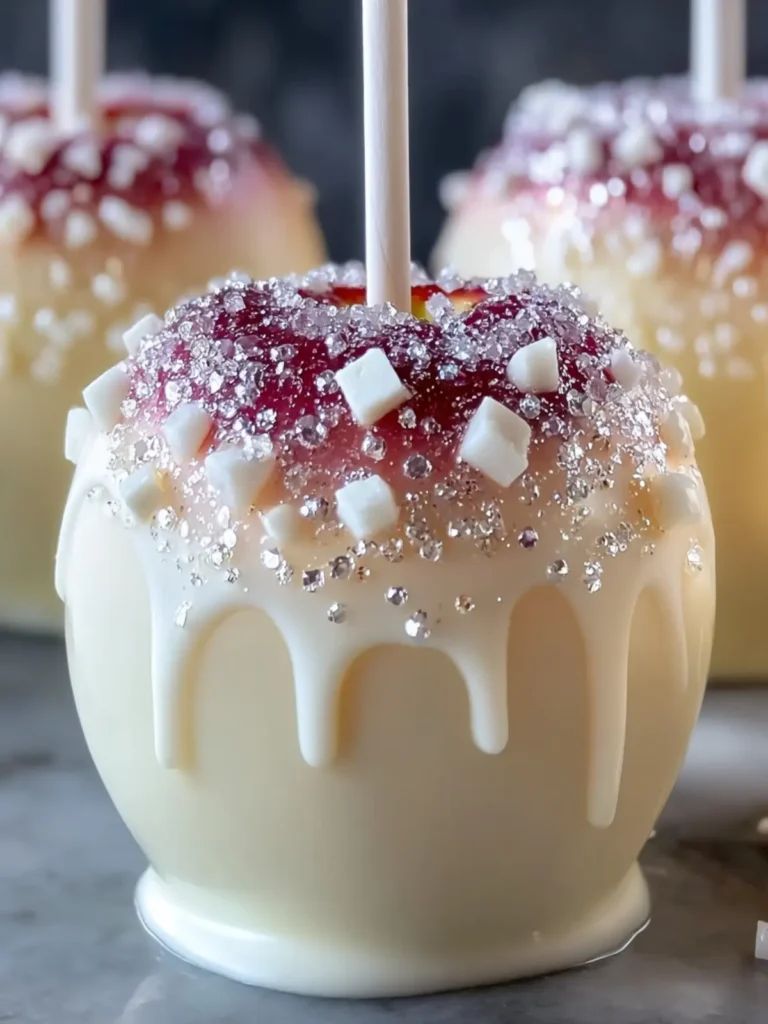 Sparkling White Chocolate Apples First Image