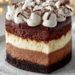 Decadent Triple Chocolate Mousse Cake First Image