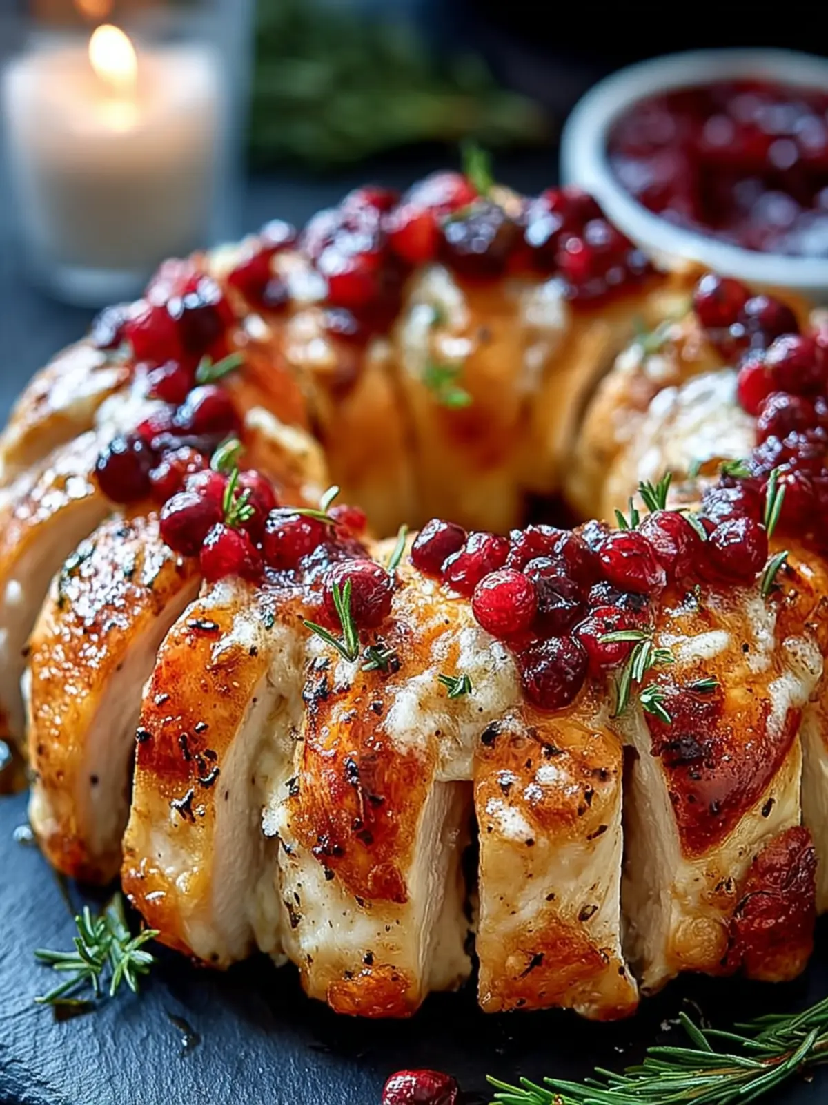 Cranberry Stuffed Chicken Ring First Image