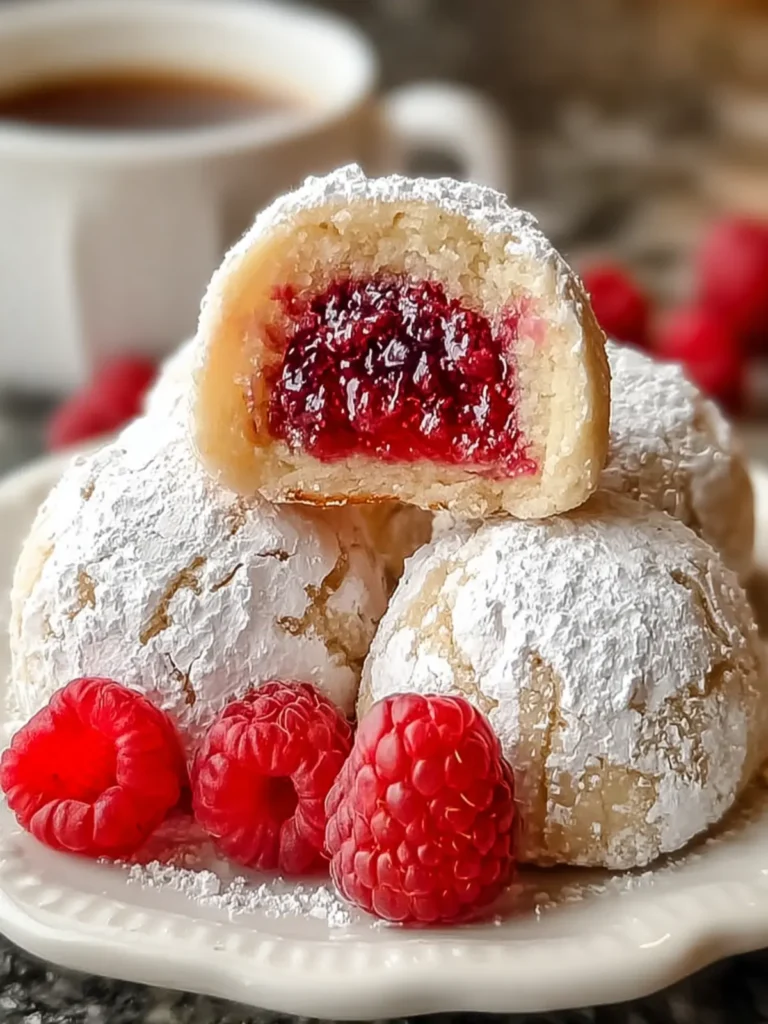 Raspberry-Filled Powdered Sugar Cookies First Image