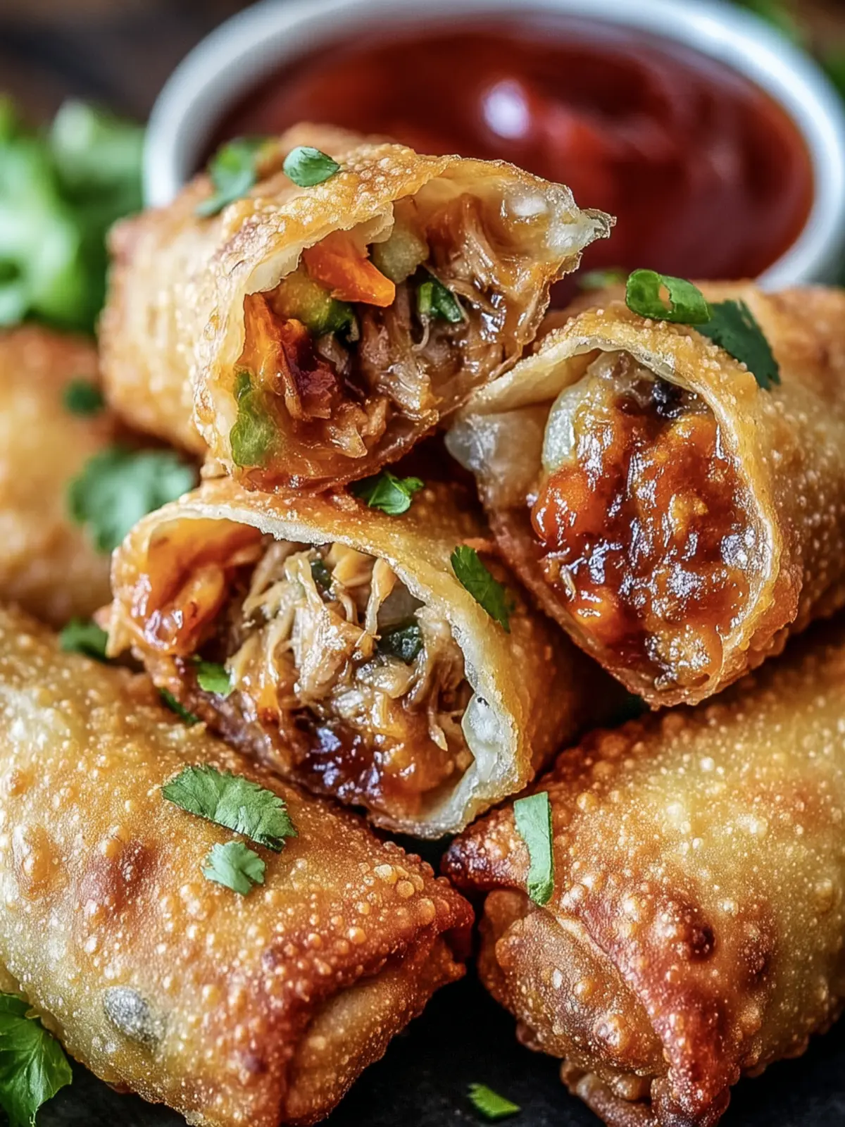 Crispy Pulled Pork Egg Rolls First Image