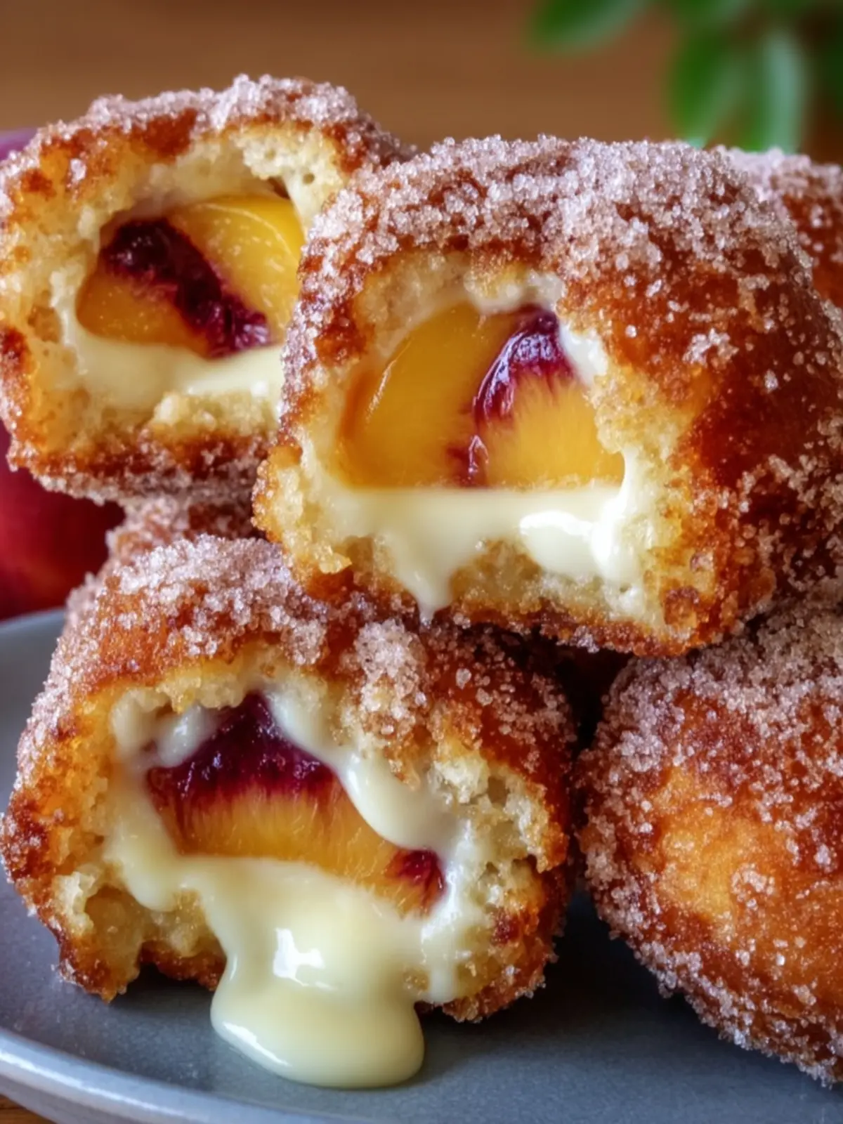 Cinnamon Sugar Peach Bombs First Image