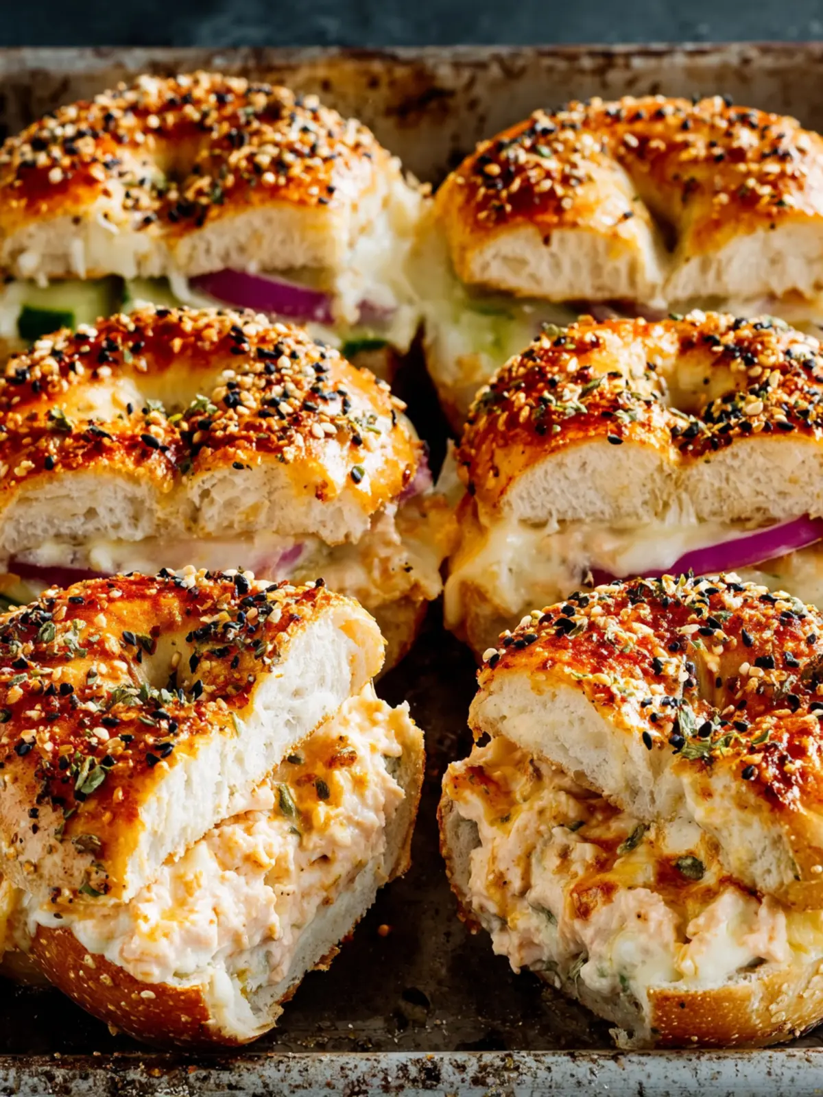 Sheet Pan Bagel Tuna Melts (15 Minutes) First Image