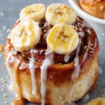 Peanut Butter Banana Cinnamon Rolls Recipe First Image