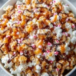 Irresistible Caramel Peppermint Popcorn Crunch Mix Recipe First Image