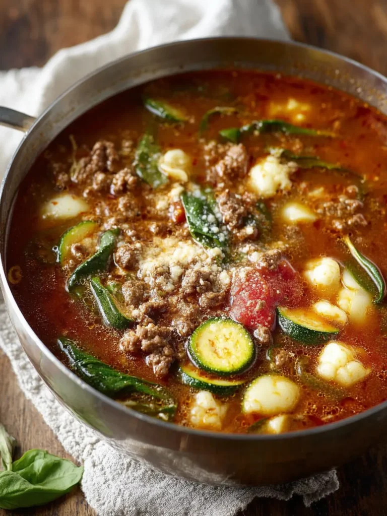 Keto Minestrone with Beef Recipe First Image