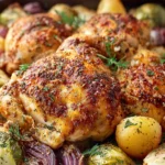 Irresistible Sheet-Pan Roast Chicken & Mustard Cabbage First Image