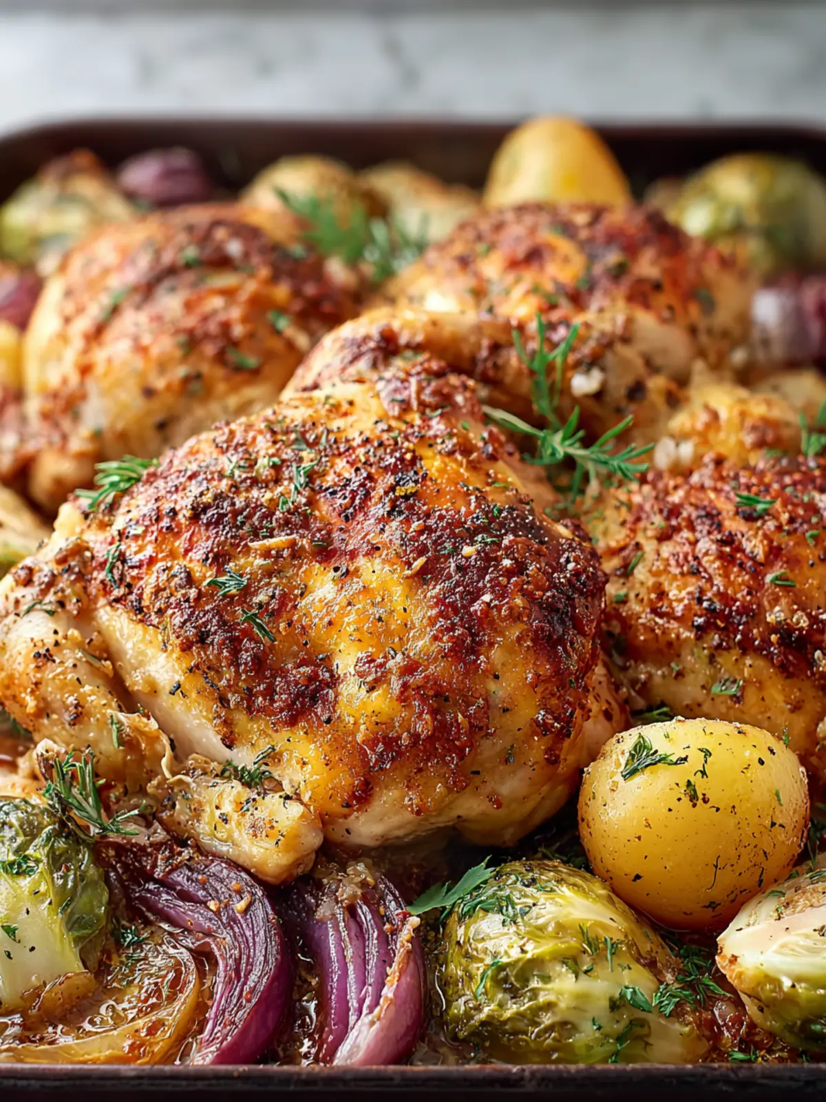 Irresistible Sheet-Pan Roast Chicken & Mustard Cabbage First Image