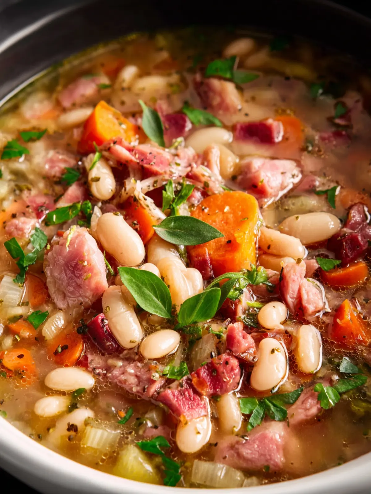 Slow Cooker Ham and Bean Soup First Image