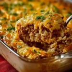French Onion Ground Beef Rice Casserole First Image