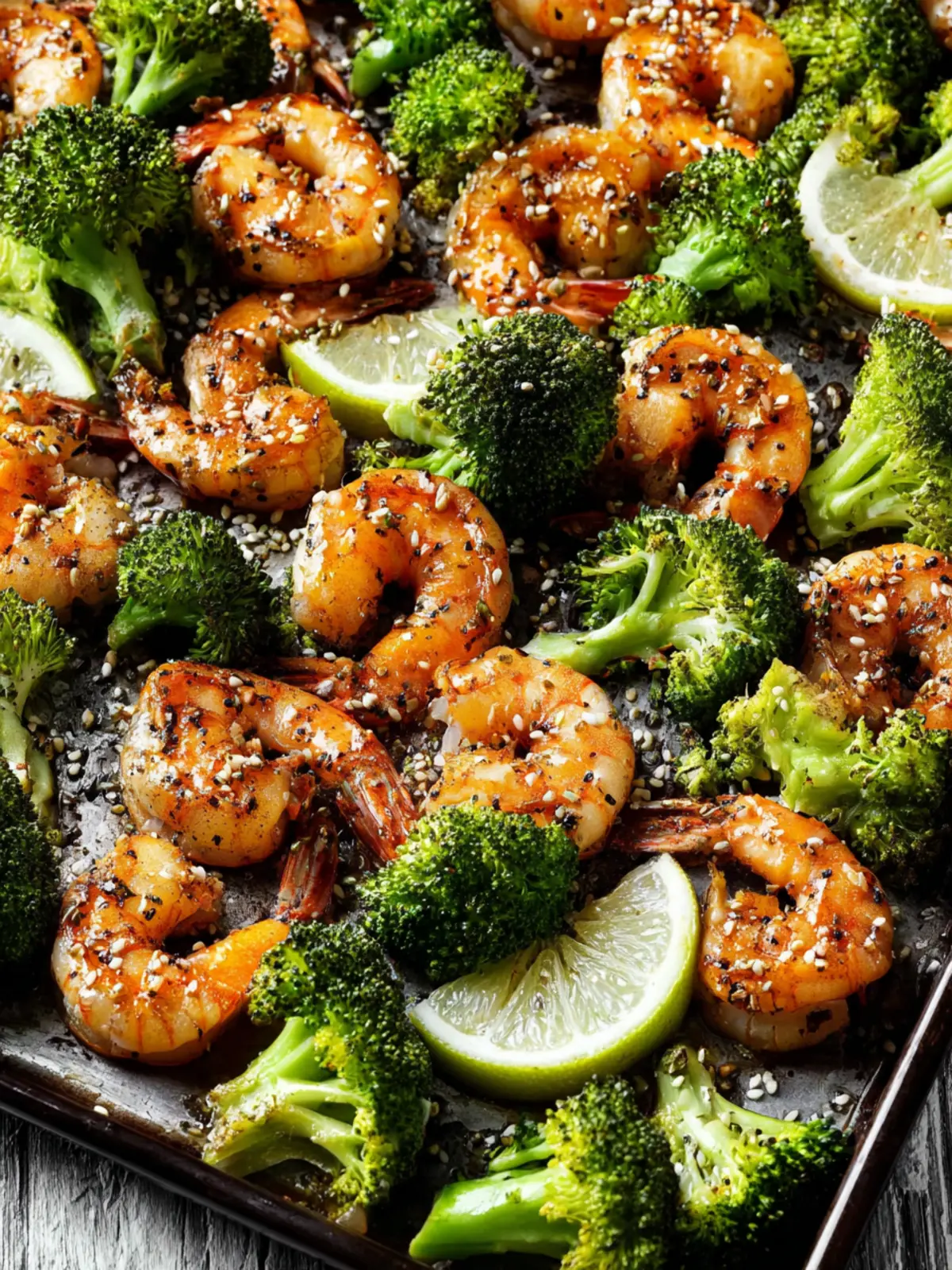 Shrimp and Broccoli Sheet Pan Meal First Image