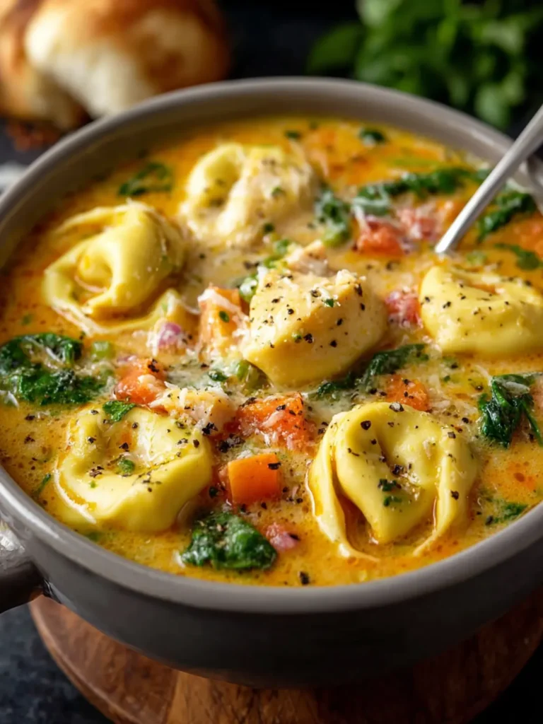 Chicken Pesto Tortellini Soup Recipe First Image
