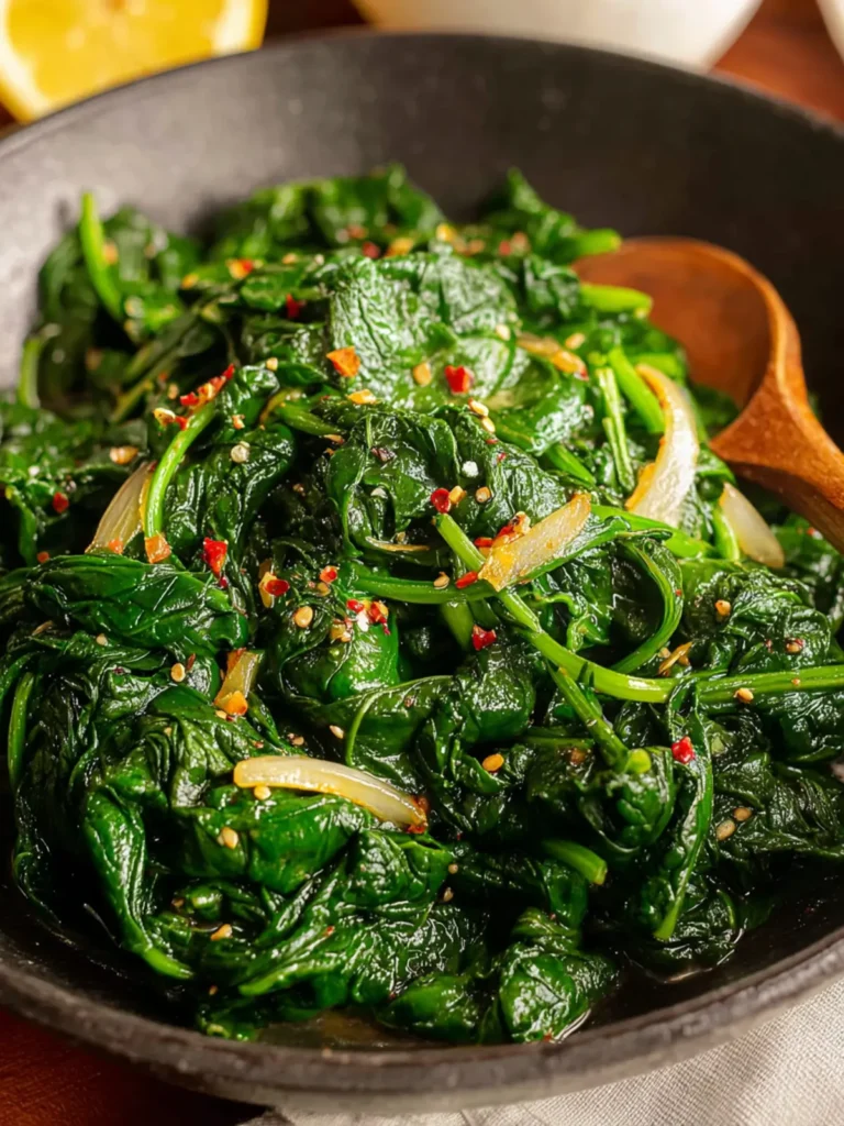 Irresistible Sautéed Garlic Spinach Recipe in 10 Minutes First Image