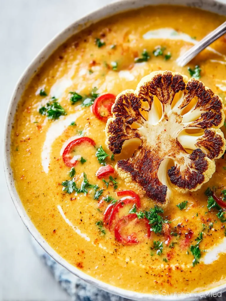 Coconut Curried Cauliflower Soup First Image