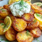 Crispy Lemon Potatoes with Dill Whipped Ricotta Recipe First Image
