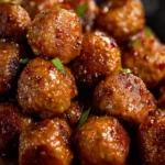 Slow Cooker Brown Sugar Glazed Meatballs First Image