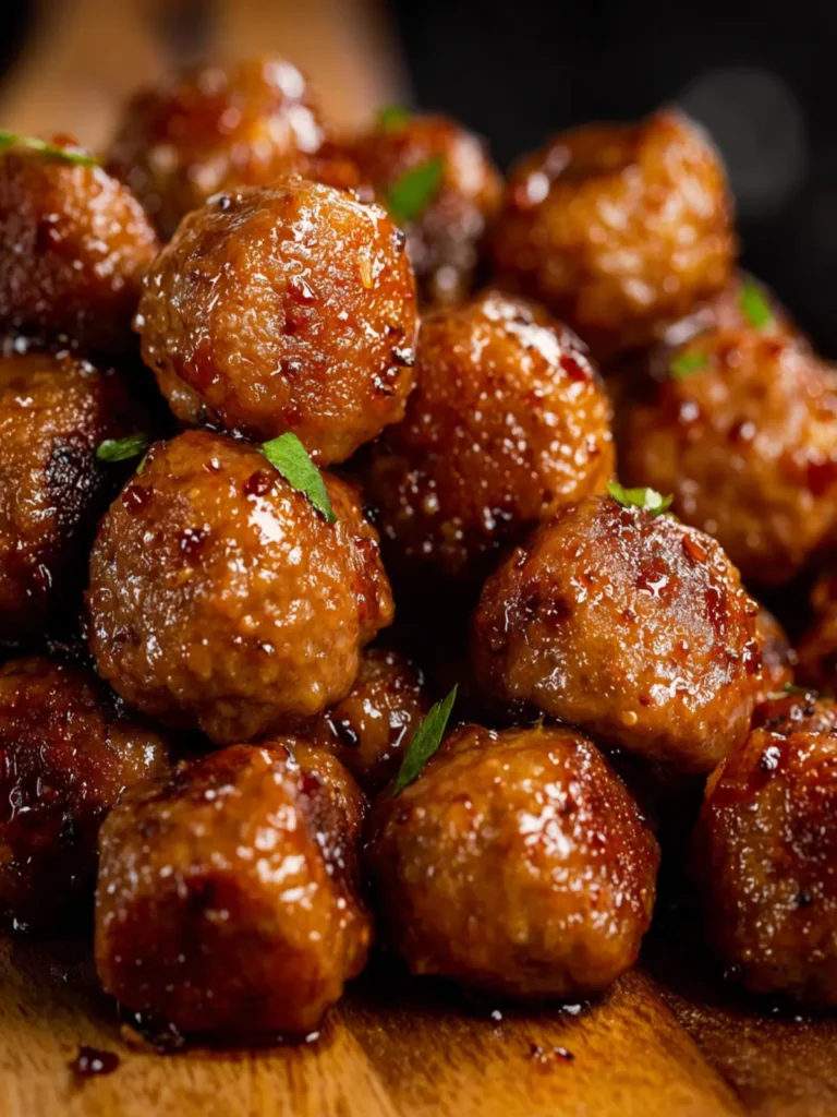 Slow Cooker Brown Sugar Glazed Meatballs First Image