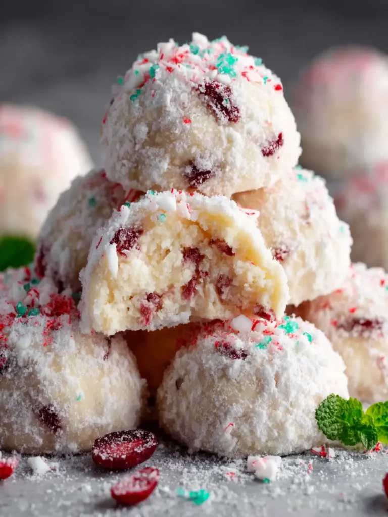 Peppermint Snowball Cookies That Melt Before You Blink First Image