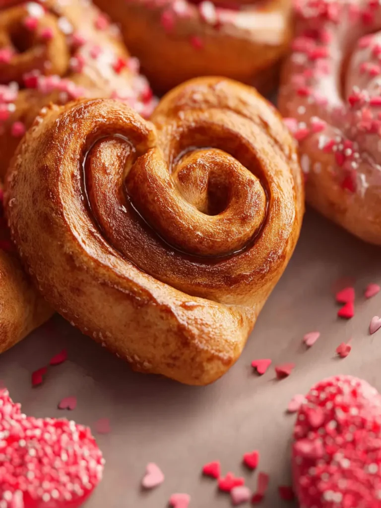 Heart Shaped Cinnamon Rolls First Image