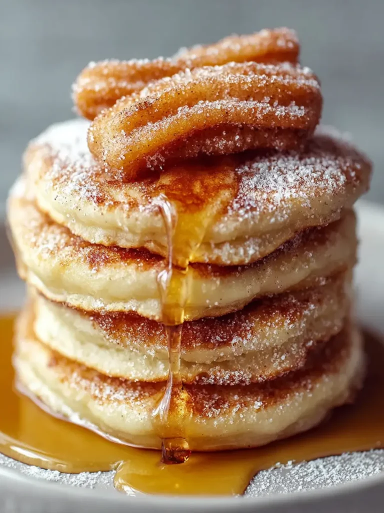 Indulge in Spanish Churro-Inspired Pancakes for Breakfast Bliss First Image
