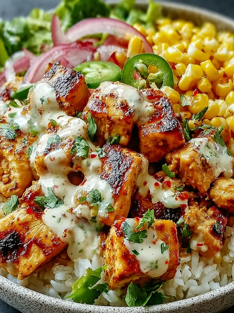 Healthy Chicken Rice Bowl with Street Corn First Image