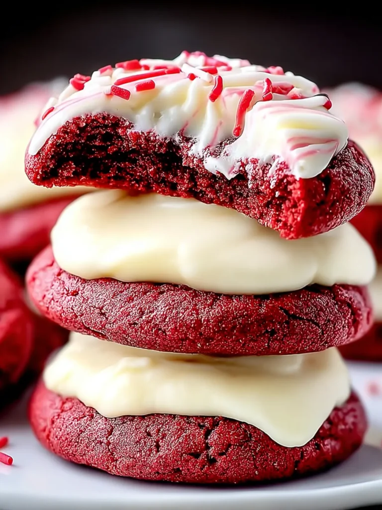 Irresistible Red Velvet Cookies with Cream Cheese Frosting First Image