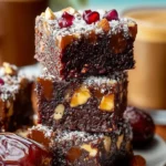 Vegan No-Bake Brownies with Dates & Nuts First Image