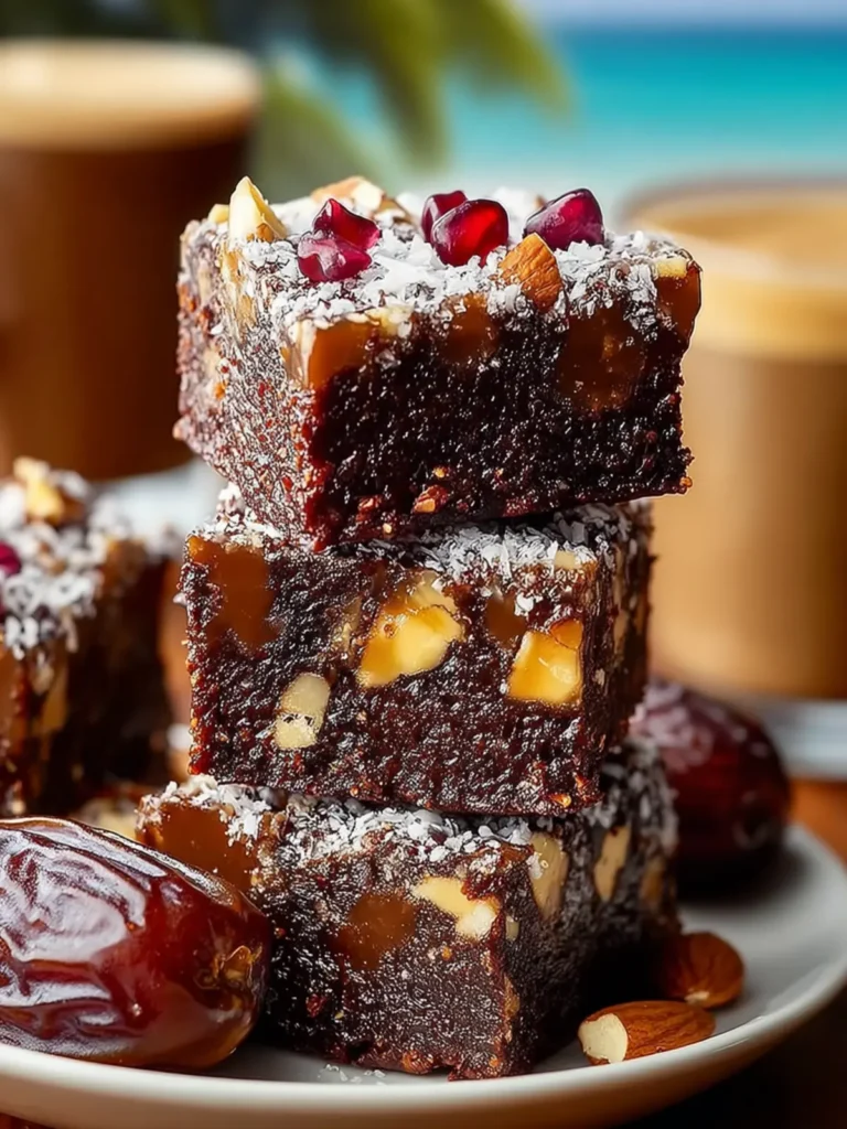 Vegan No-Bake Brownies with Dates & Nuts First Image