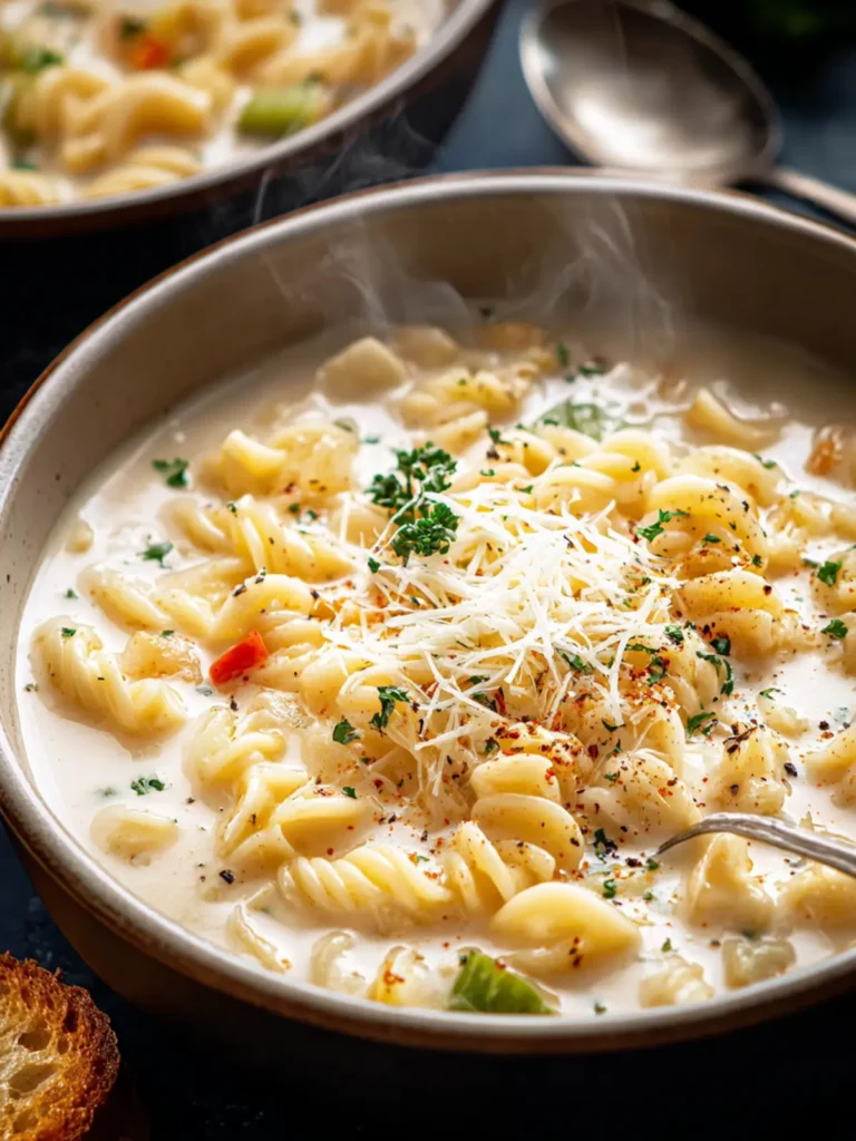Creamy Parmesan Pasta Soup Recipe for Cozy Nights First Image