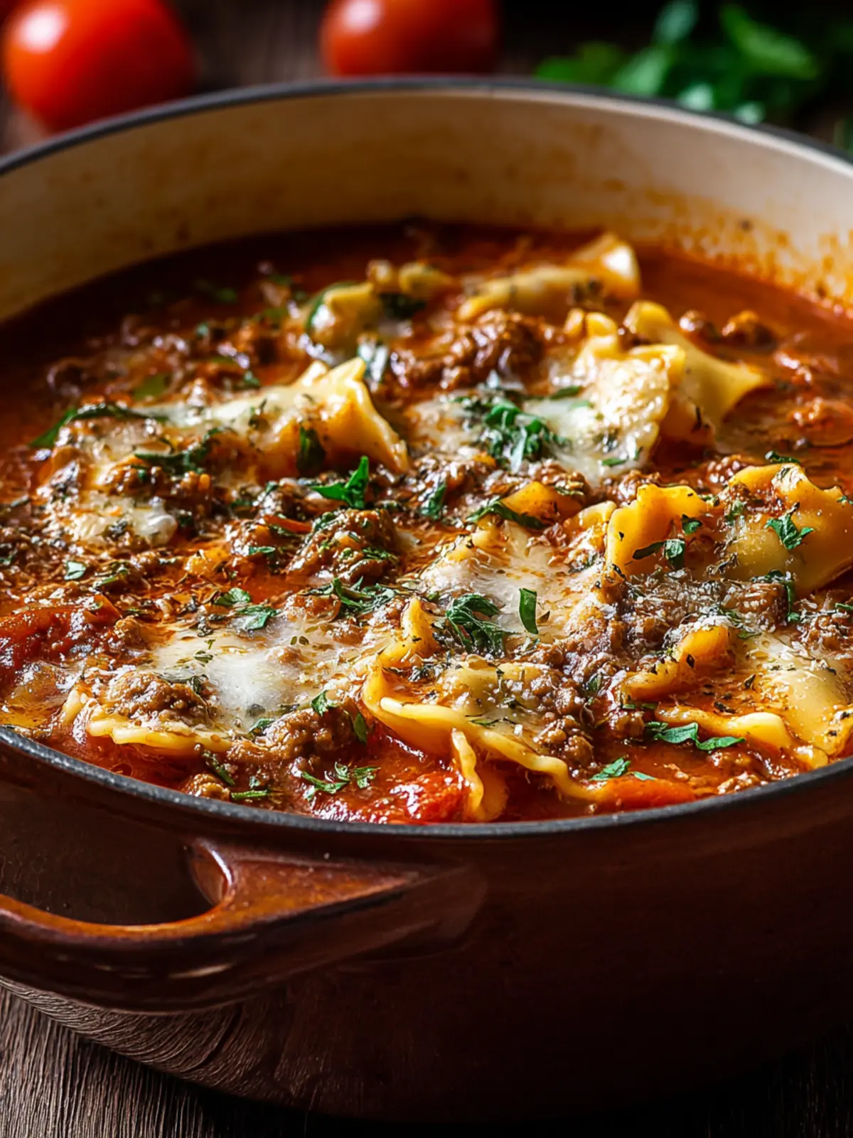 Irresistible One Pot Lasagna Soup for Cozy Evenings First Image