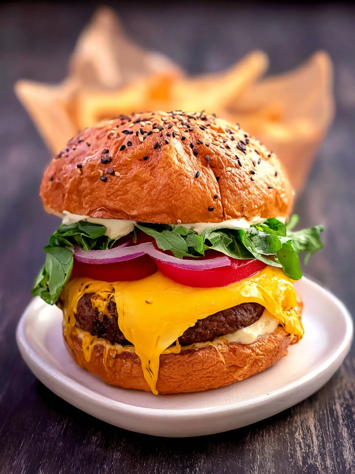 Quick and Easy Juicy Air Fryer Cheeseburgers First Image
