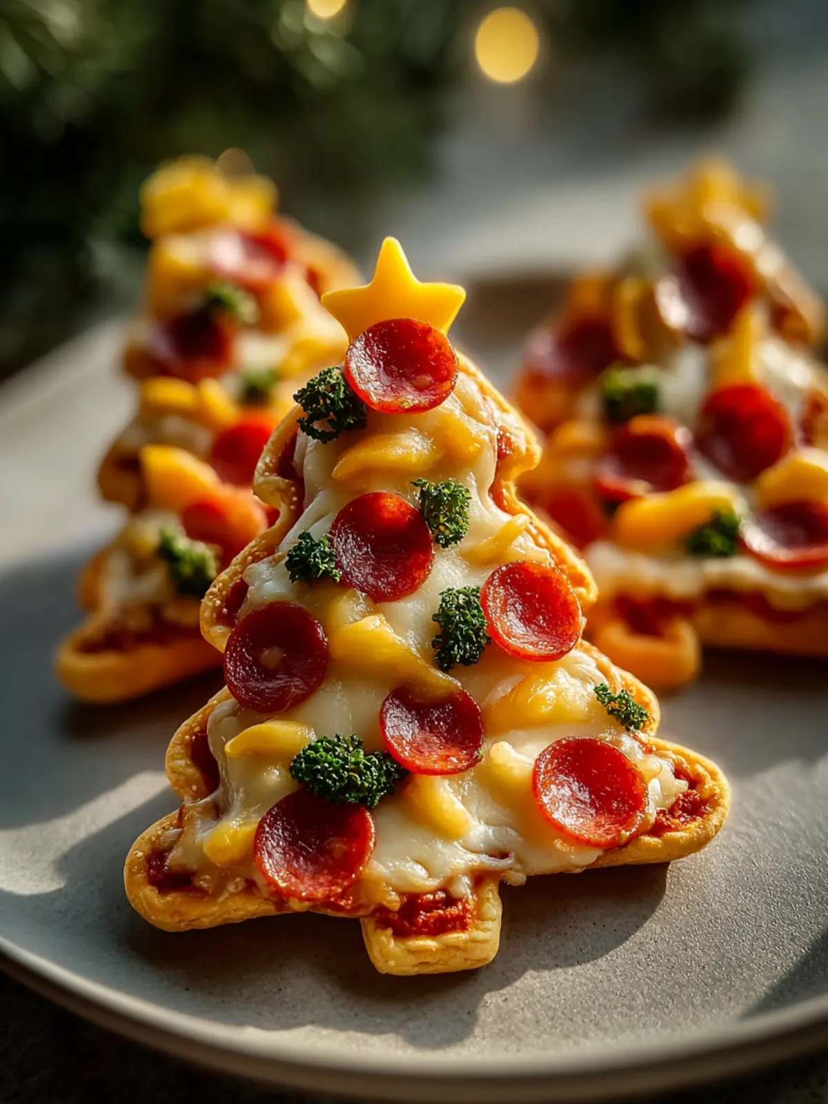 Delicious Christmas Tree Mini Pizzas Recipe for Festive Fun! First Image