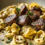 Cracked Garlic Steak Tortellini in Creamhouse Sauce Delight First Image
