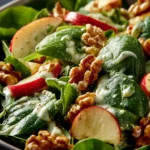 Apple Walnut Spinach Salad with Avocado Dressing First Image