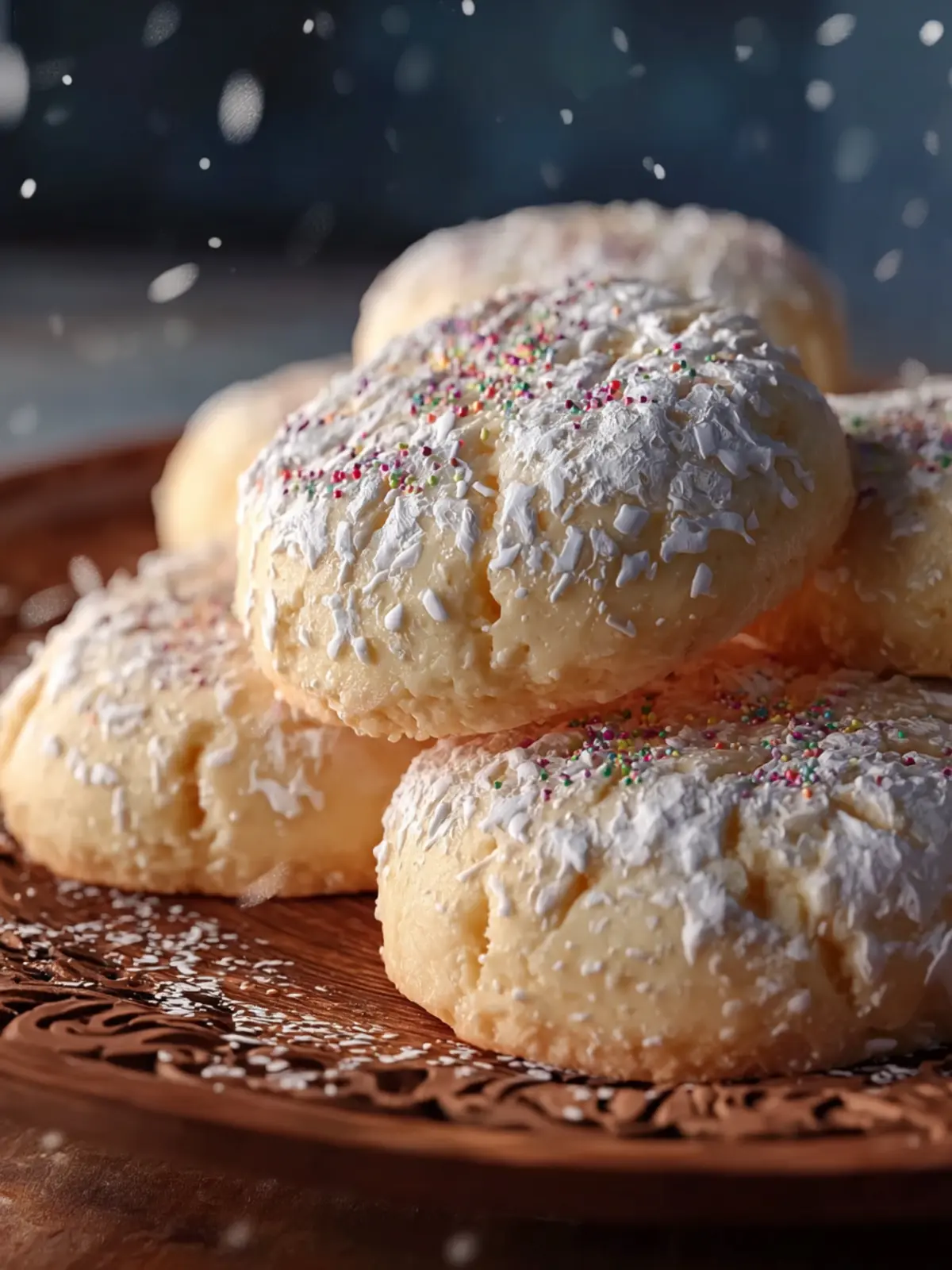 Condensed Milk Snow Cookies First Image