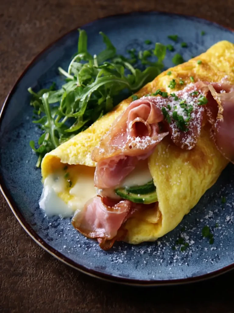 French Omelette with Prosciutto & Cheese First Image