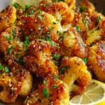 Vegan Lemon Pepper Glazed Cauliflower First Image