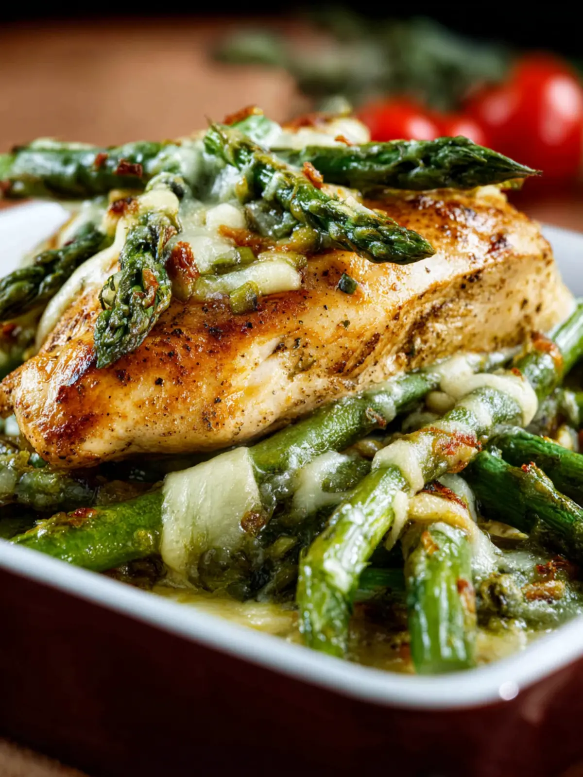 Chicken and Asparagus with Three Cheeses First Image
