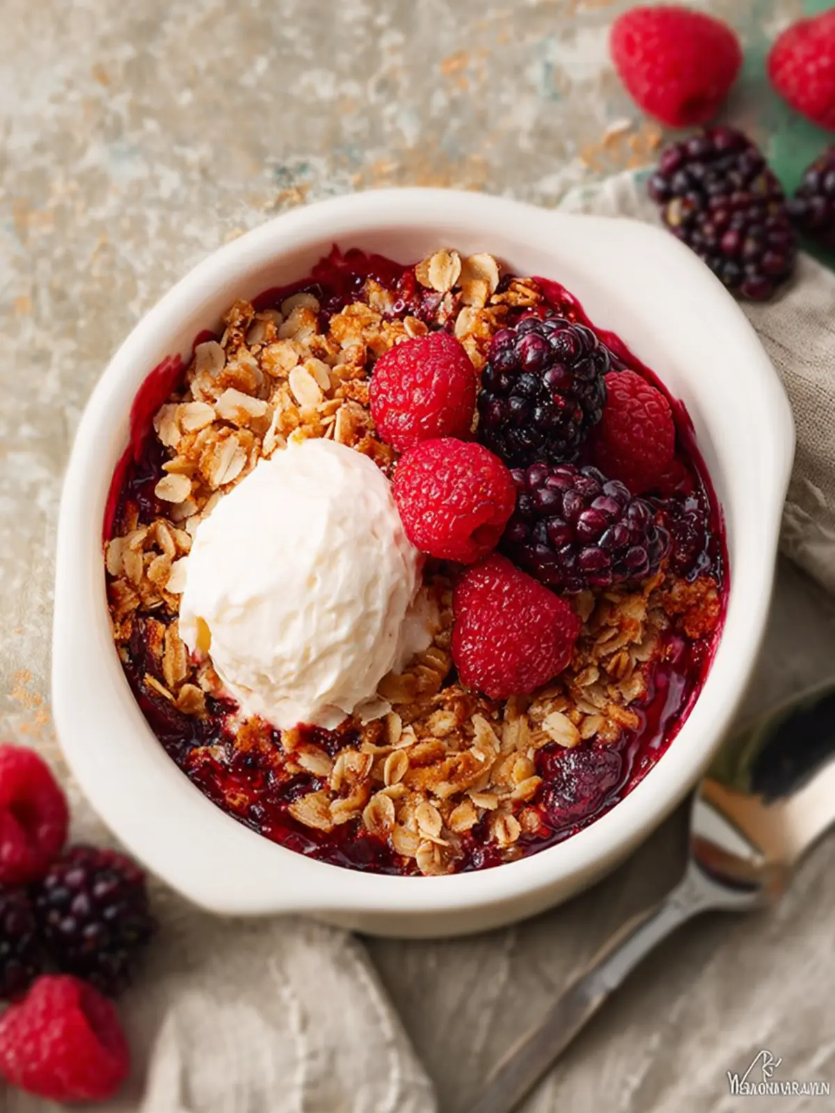 Weight Watchers Berry Crisp For One First Image