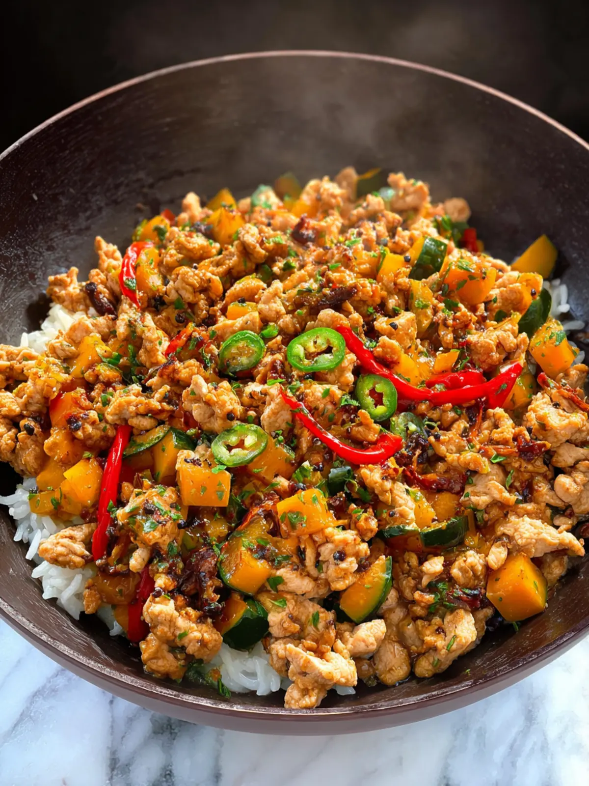 Asian Ground Chicken Stir Fry First Image