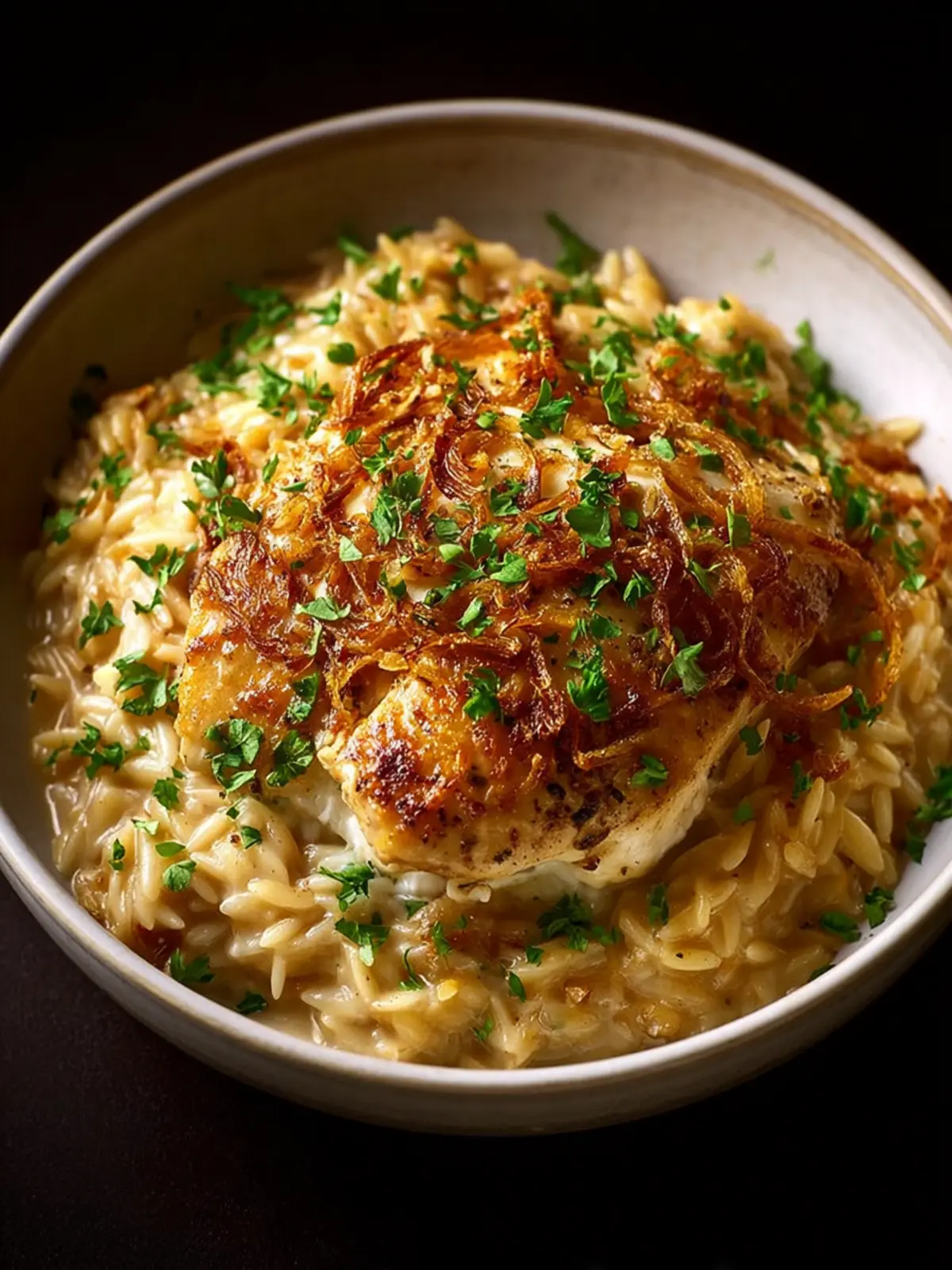 French Onion Chicken Orzo First Image