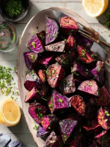 Roasted Purple Sweet Potatoes First Image