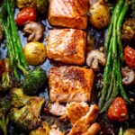 Sheet Pan Balsamic Salmon and Vegetables First Image
