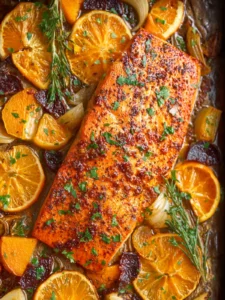 Sheet Pan Orange Chili Salmon First Image