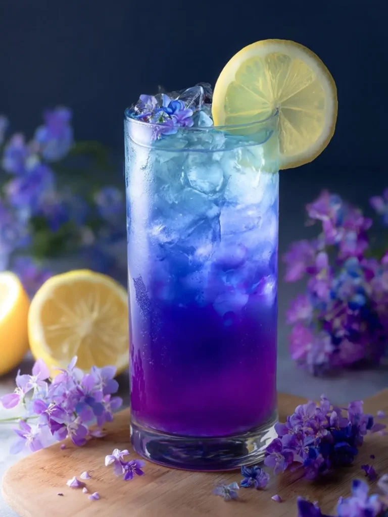 butterfly pea lemonade First Image