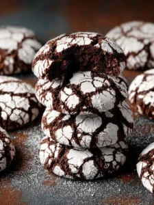 chocolate crinkle cookies First Image