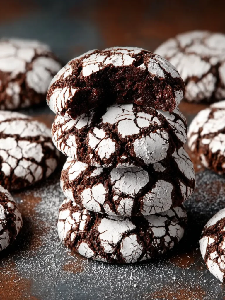 chocolate crinkle cookies First Image